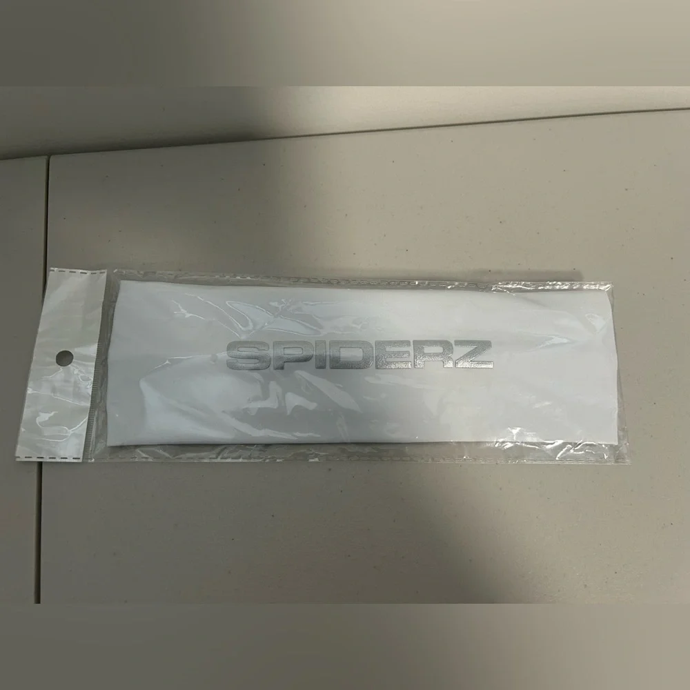 Spiderz Softball Headband Stretch Grippy Cinched White